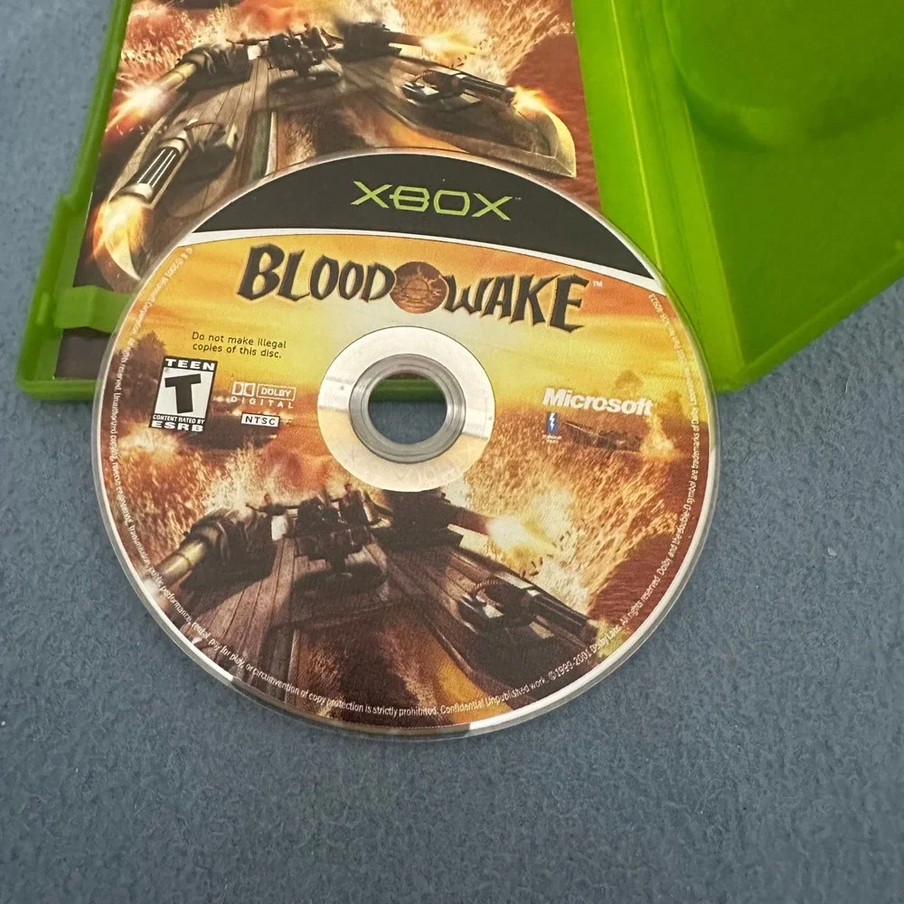 Blood Wake Microsoft Xbox Game Original CIB Complete with Manual Naval Combat
